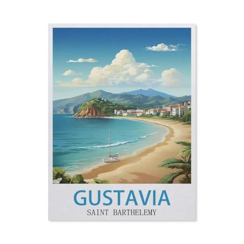 1000 Stück，Gustavia Saint Barthelemy，Puzzle Für Erwachsene Lernspielzeug Für Kinder Kreative Spiele Unterhaltung Papier Puzzles Home Decor（38x26cm）-GO37 von YYHMKBYY