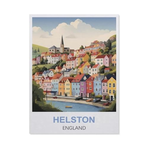 1000 Stück，Helston, England，Puzzle Für Erwachsene Lernspielzeug Für Kinder Kreative Spiele Unterhaltung Holz Puzzles Home Decor（75x50cm）-EN56 von YYHMKBYY