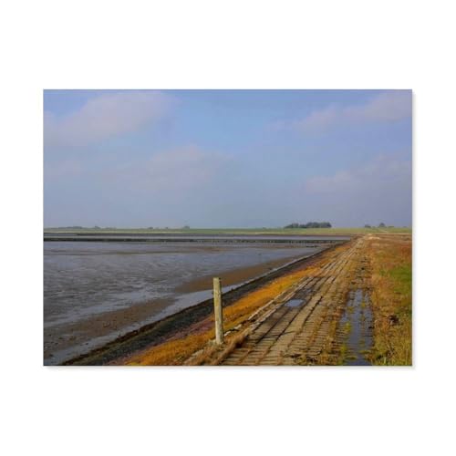 1000 Stück，Herbst am Jadebusen，Puzzle Für Erwachsene Lernspielzeug Für Kinder Kreative Spiele Unterhaltung Holz Puzzles Home Decor（75x50cm）-AQ22 von YYHMKBYY