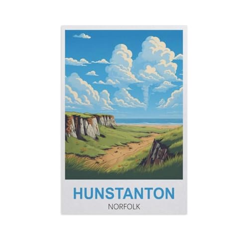 1000 Stück，Hunstanton Norfolk，Puzzle Für Erwachsene Lernspielzeug Für Kinder Kreative Spiele Unterhaltung Holz Puzzles Home Decor（75x50cm）-GK72 von YYHMKBYY