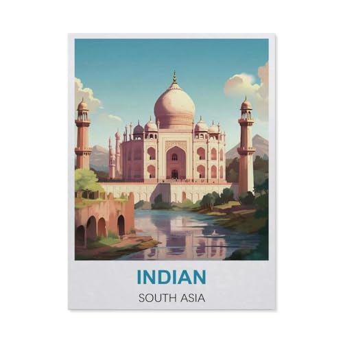 1000 Stück，Indien Südasien Vintage Reiseplakate，Puzzle Für Erwachsene Lernspielzeug Für Kinder Kreative Spiele Unterhaltung Papier Puzzles Home Decor（50x70cm）-BY10 von YYHMKBYY
