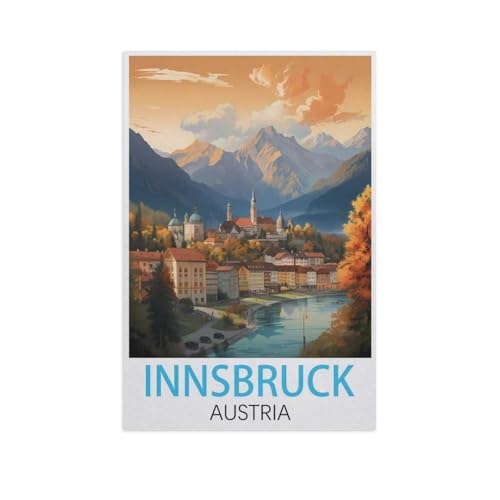 1000 Stück，Innsbruck Österreich，Puzzle Für Erwachsene Lernspielzeug Für Kinder Kreative Spiele Unterhaltung Papier Puzzles Home Decor（50x70cm）-FW3 von YYHMKBYY
