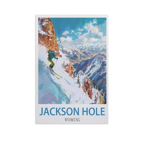 1000 Stück，Jackson Hole, Wyoming，Puzzle Für Erwachsene Lernspielzeug Für Kinder Kreative Spiele Unterhaltung Holz Puzzles Home Decor（75x50cm）-GB90 von YYHMKBYY