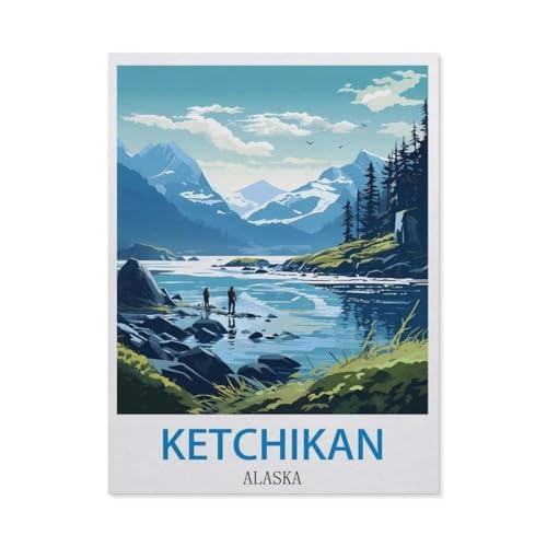 1000 Stück，Ketchikan, Alaska，Puzzle Für Erwachsene Lernspielzeug Für Kinder Kreative Spiele Unterhaltung Holz Puzzles Home Decor（75x50cm）-CK57 von YYHMKBYY