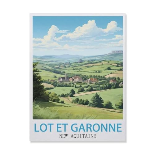 1000 Stück，Lot Et Garonne，Puzzle Für Erwachsene Lernspielzeug Für Kinder Kreative Spiele Unterhaltung Holz Puzzles Home Decor（75x50cm）-GM18 von YYHMKBYY