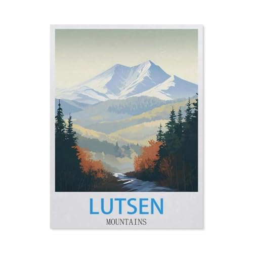 1000 Stück，Lutsen Mountains Vintage-Reiseplakat，Puzzle Für Erwachsene Lernspielzeug Für Kinder Kreative Spiele Unterhaltung Holz Puzzles Home Decor（75x50cm）-BV18 von YYHMKBYY