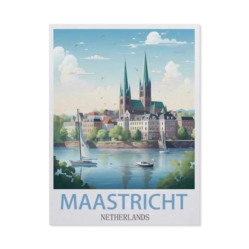 1000 Stück，Maastricht, Niederlande，Puzzle Für Erwachsene Lernspielzeug Für Kinder Kreative Spiele Unterhaltung Holz Puzzles Home Decor（75x50cm）-DK24 von YYHMKBYY