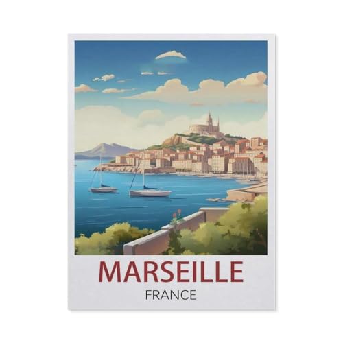 1000 Stück，Marseille, Frankreich，Puzzle Für Erwachsene Lernspielzeug Für Kinder Kreative Spiele Unterhaltung Holz Puzzles Home Decor（75x50cm）-AD86 von YYHMKBYY