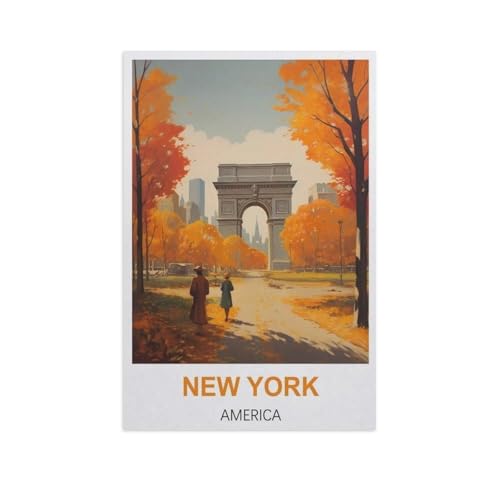 1000 Stück，New York, USA，Puzzle Für Erwachsene Lernspielzeug Für Kinder Kreative Spiele Unterhaltung Papier Puzzles Home Decor（38x26cm）-GJ23 von YYHMKBYY
