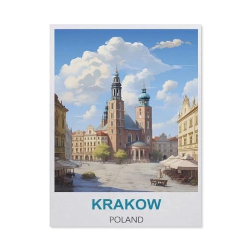 1000 Stück，Polen, Vintage-Reiseposter，Puzzle Für Erwachsene Lernspielzeug Für Kinder Kreative Spiele Unterhaltung Holz Puzzles Home Decor（75x50cm）-BH98 von YYHMKBYY
