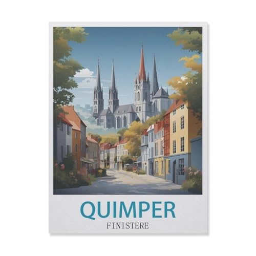 1000 Stück，Quimper Finistere，Puzzle Für Erwachsene Lernspielzeug Für Kinder Kreative Spiele Unterhaltung Holz Puzzles Home Decor（75x50cm）-GL45 von YYHMKBYY