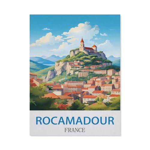 1000 Stück，Rocamadour, Frankreich，Puzzle Für Erwachsene Lernspielzeug Für Kinder Kreative Spiele Unterhaltung Papier Puzzles Home Decor（38x26cm）-EA36 von YYHMKBYY