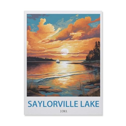 1000 Stück，Saylorville Lake, Iowa，Puzzle Für Erwachsene Lernspielzeug Für Kinder Kreative Spiele Unterhaltung Holz Puzzles Home Decor（75x50cm）-EI32 von YYHMKBYY