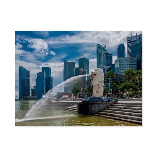 1000 Stück，Singapur，Puzzle Für Erwachsene Lernspielzeug Für Kinder Kreative Spiele Unterhaltung Holz Puzzles Home Decor（75x50cm）-AT87 von YYHMKBYY