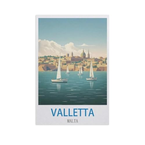 1000 Stück，Valletta, Malta，Puzzle Für Erwachsene Lernspielzeug Für Kinder Kreative Spiele Unterhaltung Holz Puzzles Home Decor（75x50cm）-FZ71 von YYHMKBYY
