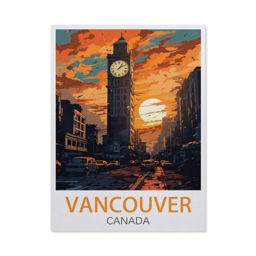 1000 Stück，Vancouver Kanada Sunset，Puzzle Für Erwachsene Lernspielzeug Für Kinder Kreative Spiele Unterhaltung Holz Puzzles Home Decor（75x50cm）-EW39 von YYHMKBYY
