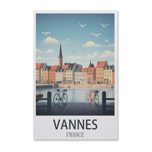 1000 Stück，Vannes Frankreich，Puzzle Für Erwachsene Lernspielzeug Für Kinder Kreative Spiele Unterhaltung Papier Puzzles Home Decor（38x26cm）-AB67 von YYHMKBYY