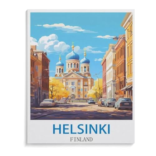 1000 Stück，Vintages Reiseplakat Helsinki Finnland，Puzzle Für Erwachsene Lernspielzeug Für Kinder Kreative Spiele Unterhaltung Papier Puzzles Home Decor（50x70cm）-B89 von YYHMKBYY