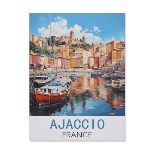 1000 Stück Puzzle，Ajaccio, Frankreich，Erwachsene Holz Puzzles, Kinder Entdecken Sie Kreativität Wandkunst Dekor Spielzeug（75x50cm）-FK89 von YYHMKBYY