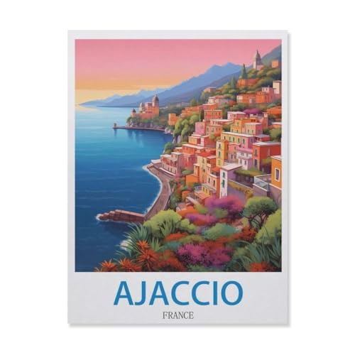 1000 Stück Puzzle，Ajaccio, Frankreich，Erwachsene Kinder Papiers pielzeug Lernspiel（38x26cm）-EI87 von YYHMKBYY