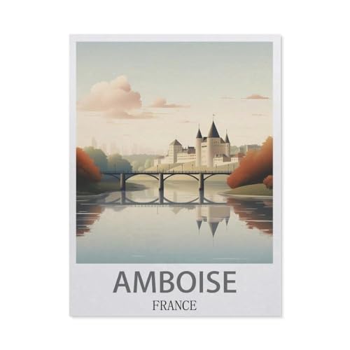 1000 Stück Puzzle，Amboise Frankreich，Erwachsene Kinder Papiers pielzeug Lernspiel（50x70cm）-AD55 von YYHMKBYY