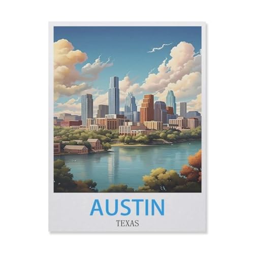 1000 Stück Puzzle，Austin Texas，Erwachsene Kinder Holzs pielzeug Lernspiel（75x50cm）-FH79 von YYHMKBYY