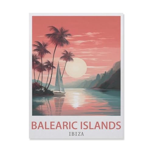 1000 Stück Puzzle，Balearen, Ibiza，Erwachsene Kinder Holz Spielzeug Lernspiel（75x50cm）-DQ55 von YYHMKBYY
