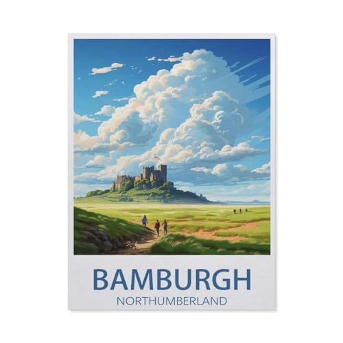 1000 Stück Puzzle，Bamburgh Northumberland，Erwachsene Kinder Papiers pielzeug Lernspiel（38x26cm）-AT71 von YYHMKBYY