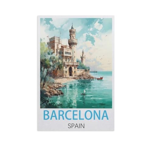 1000 Stück Puzzle，Barcelona, Spanien，Erwachsene Kinder Holzs pielzeug Lernspiel（75x50cm）-GJ68 von YYHMKBYY