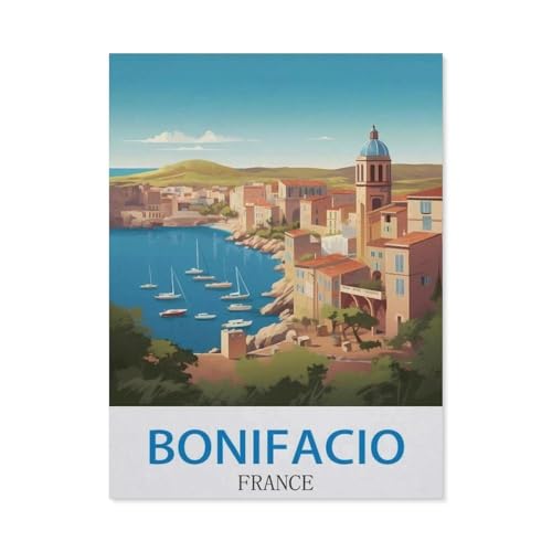 1000 Stück Puzzle，Bonifacio, Frankreich，Erwachsene Kinder Papier Spielzeug Lernspiel（38x26cm）-EA7 von YYHMKBYY