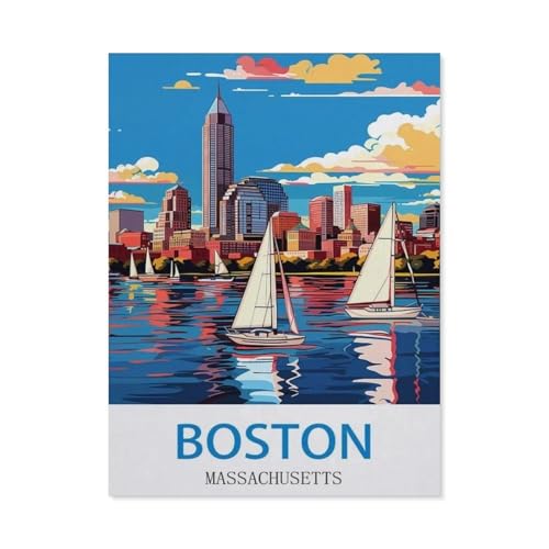 1000 Stück Puzzle，Boston, Massachusetts，Erwachsene Kinder Holzs pielzeug Lernspiel（75x50cm）-CN18 von YYHMKBYY