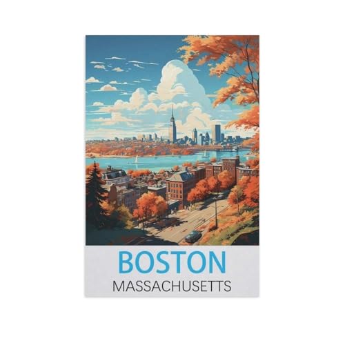 1000 Stück Puzzle，Boston Massachusetts，Erwachsene Kinder Holzs pielzeug Lernspiel（75x50cm）-FV72 von YYHMKBYY