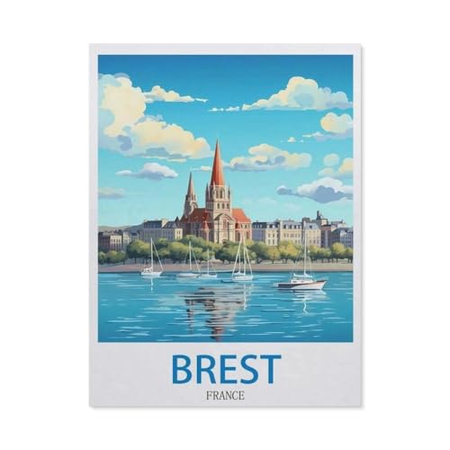 1000 Stück Puzzle，Brest, Frankreich，Erwachsene Kinder Papiers pielzeug Lernspiel（50x70cm）-EA5 von YYHMKBYY