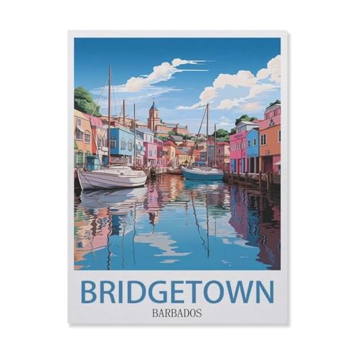 1000 Stück Puzzle，Bridgetown, Barbados, Küste，Erwachsene Kinder Holz Spielzeug Lernspiel（75x50cm）-DS74 von YYHMKBYY