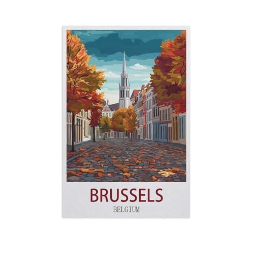 1000 Stück Puzzle，Brüssel, Belgien，Erwachsene Kinder Holzs pielzeug Lernspiel（75x50cm）-FX94 von YYHMKBYY