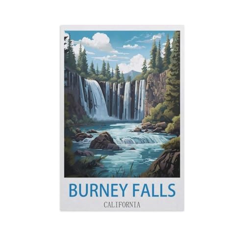 1000 Stück Puzzle，Burney Falls, Kalifornien，Erwachsene Kinder Holz Spielzeug Lernspiel（75x50cm）-GE56 von YYHMKBYY