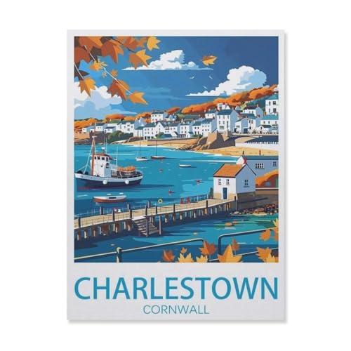 1000 Stück Puzzle，Charlestown, Cornwall，Erwachsene Kinder Papiers pielzeug Lernspiel（38x26cm）-DP7 von YYHMKBYY