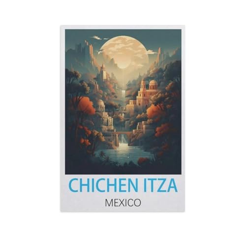 1000 Stück Puzzle，Chichén Itzá, Mexiko，Erwachsene Kinder Holz Spielzeug Lernspiel（75x50cm）-GJ70 von YYHMKBYY
