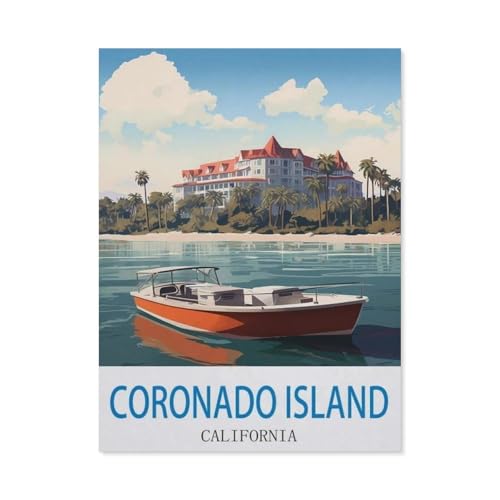 1000 Stück Puzzle，Coronado Island, Kalifornien，Erwachsene Kinder Holz Spielzeug Lernspiel（75x50cm）-CO69 von YYHMKBYY