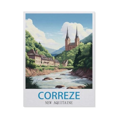 1000 Stück Puzzle，Correze, Aquitaine，Erwachsene Kinder Papiers pielzeug Lernspiel（38x26cm）-GO79 von YYHMKBYY