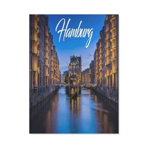 1000 Stück Puzzle，Deutschland Hamburg，Erwachsene Kinder Papier Spielzeug Lernspiel（38x26cm）-BJ88 von YYHMKBYY