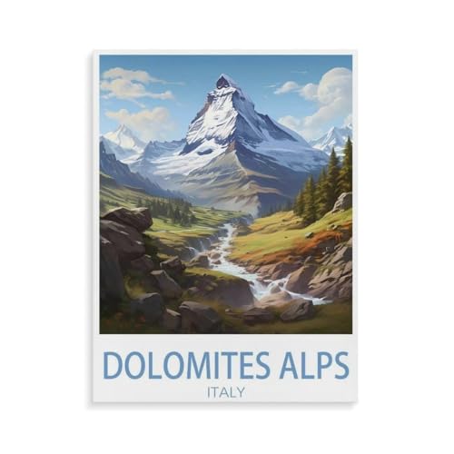 1000 Stück Puzzle，Dolomiten Alpen Italien，Erwachsene Kinder Holz Spielzeug Lernspiel（75x50cm）-O80 von YYHMKBYY