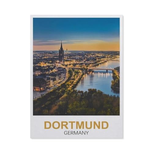 1000 Stück Puzzle，Dortmund Deutschland，Erwachsene Holz Puzzles, Kinder Entdecken Sie Kreativität Wandkunst Dekor Spielzeug（75x50cm）-EZ88 von YYHMKBYY