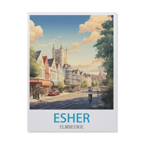 1000 Stück Puzzle，Esher Elmbridge，Erwachsene Kinder Holz Spielzeug Lernspiel（75x50cm）-GL16 von YYHMKBYY