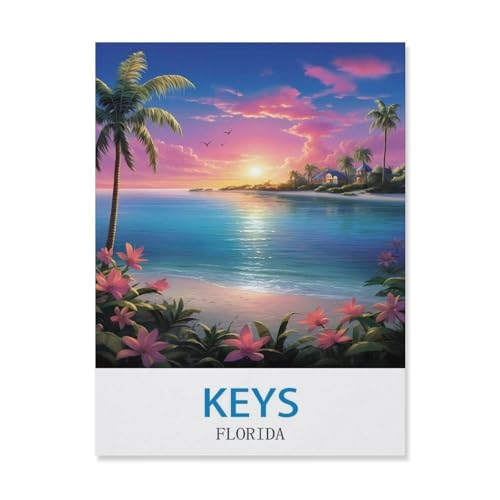 1000 Stück Puzzle，Florida Keys，Erwachsene Kinder Holzs pielzeug Lernspiel（75x50cm）-R70 von YYHMKBYY