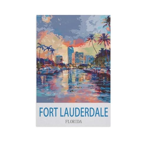 1000 Stück Puzzle，Fort Lauderdale, Floride，Erwachsene Kinder Papiers pielzeug Lernspiel（38x26cm）-GB59 von YYHMKBYY