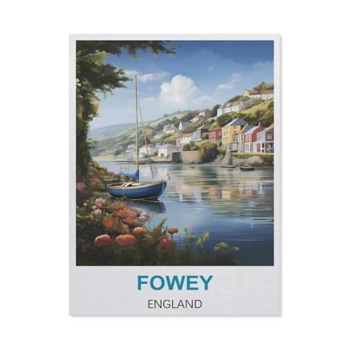 1000 Stück Puzzle，Fowey, England，Erwachsene Holz Puzzles, Kinder Entdecken Sie Kreativität Wandkunst Dekor Spielzeug（75x50cm）-DH13 von YYHMKBYY