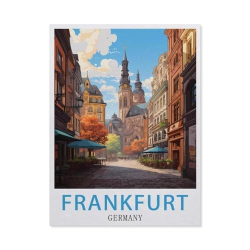 1000 Stück Puzzle，Frankfurt Deutschland，Erwachsene Kinder Holz Spielzeug Lernspiel（75x50cm）-EU70 von YYHMKBYY