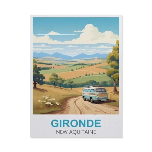 1000 Stück Puzzle，Gironde,Aquitaine，Erwachsene Kinder Papiers pielzeug Lernspiel（38x26cm）-GO6 von YYHMKBYY