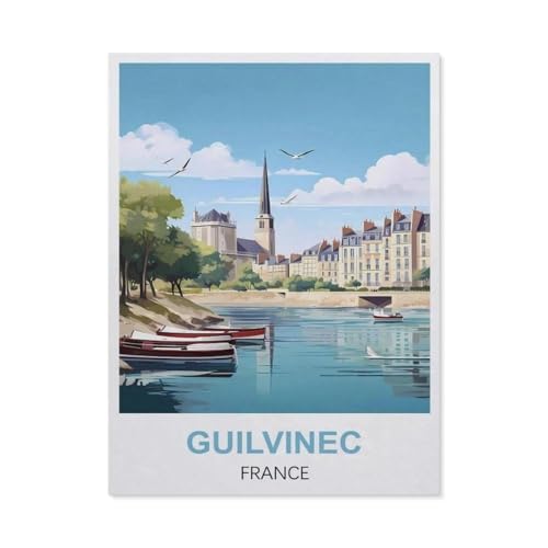 1000 Stück Puzzle，Guilvinec, Frankreich，Erwachsene Kinder Papier Spielzeug Lernspiel（50x70cm）-EM54 von YYHMKBYY